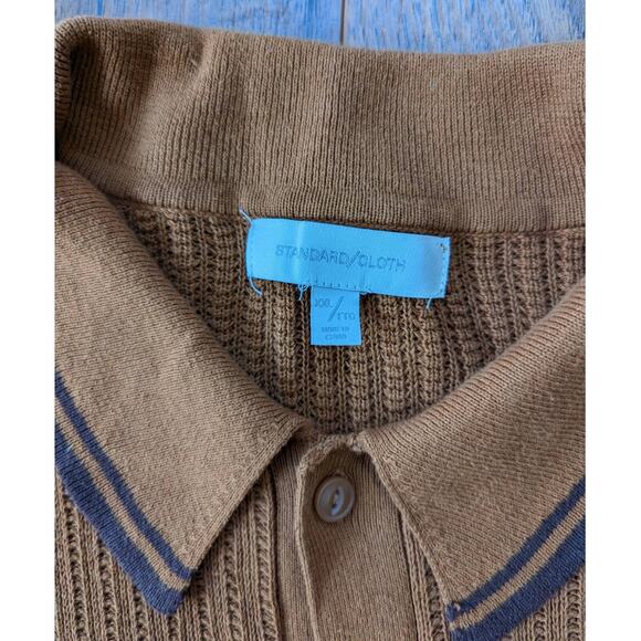 STANDARD CLOTH Refine Button-up Polo Sweater XXL - Picture 5 of 14